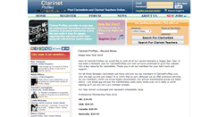 Desktop Screenshot of clarinetprofiles.com